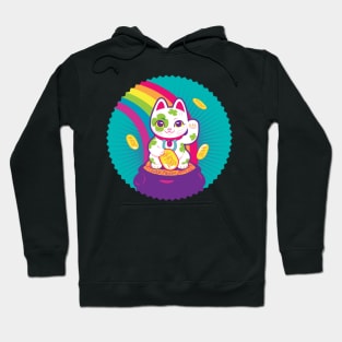 Maneki Neko Lucky Cat Hoodie